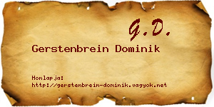 Gerstenbrein Dominik névjegykártya