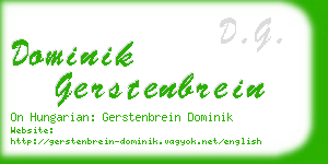 dominik gerstenbrein business card